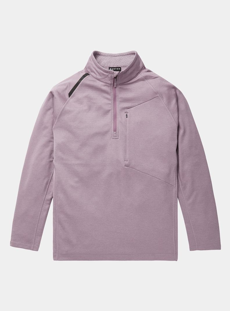 Burton Multipath Grid Quarter-Zip Fleece Mikina Panske Lavendel | 28306-EPZG