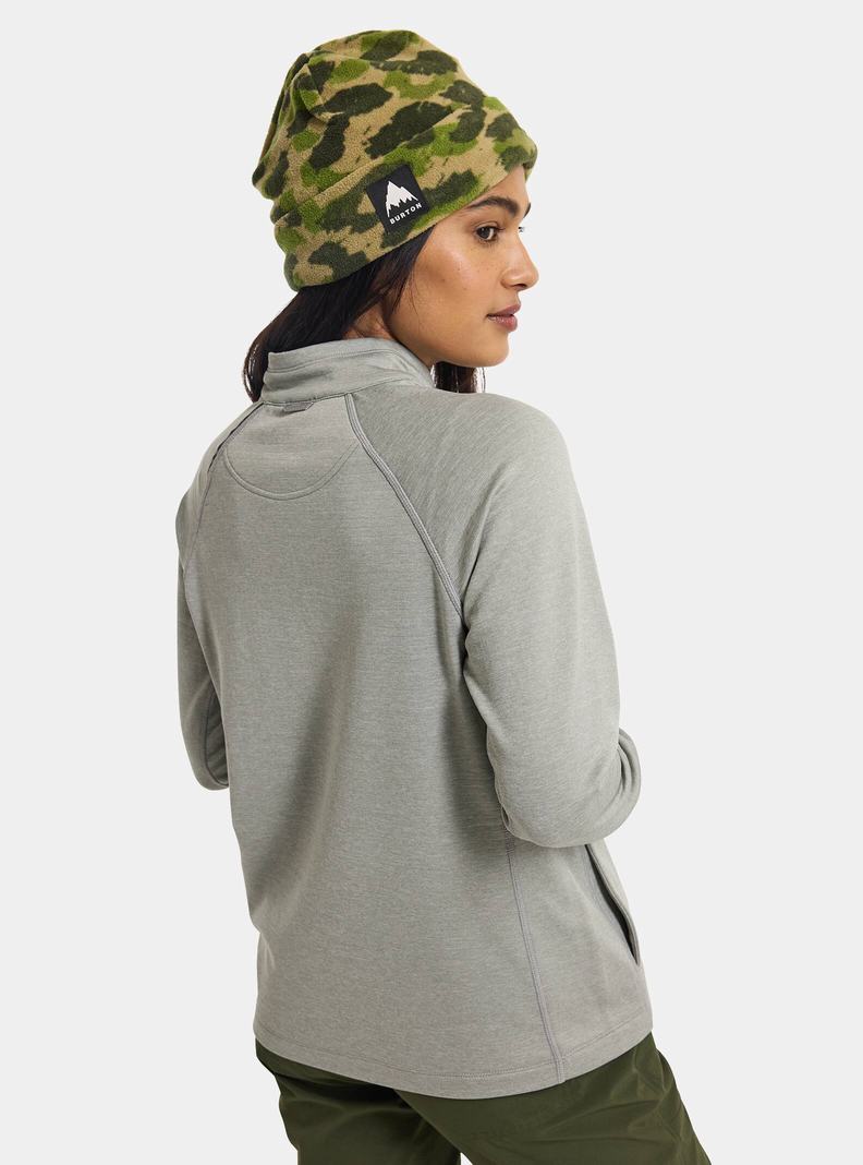 Burton Multipath Grid Quarter-Zip Fleece Damske Siva | 30281-LXYR