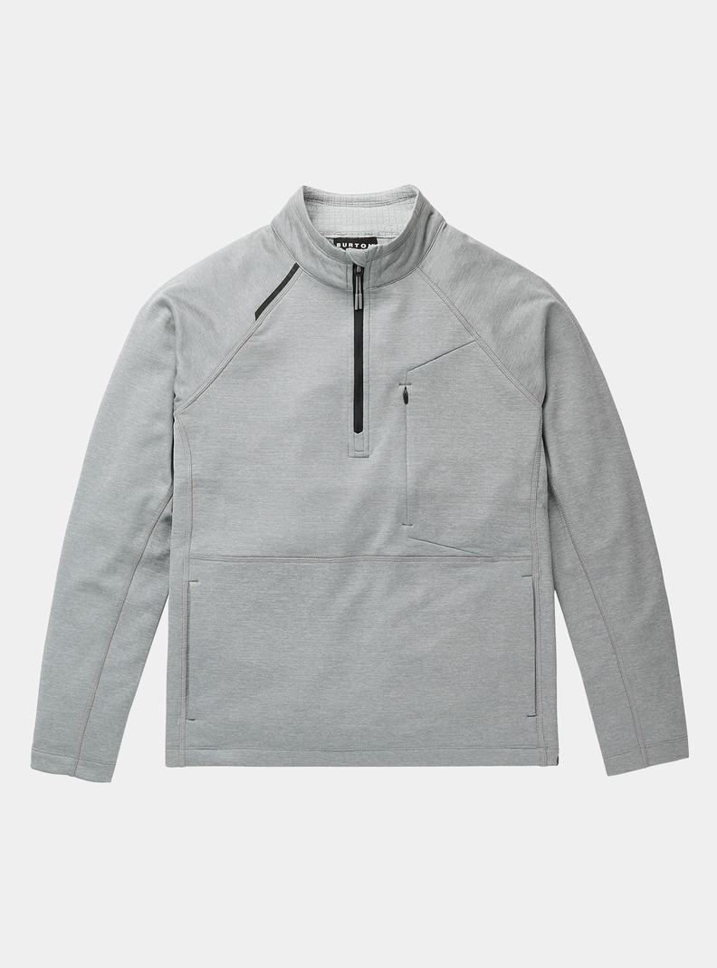 Burton Multipath Grid Quarter-Zip Fleece Damske Siva | 30281-LXYR