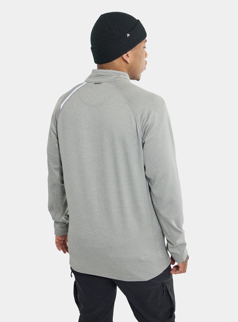 Burton Multipath Grid Quarter-Zip Fleece Mikina Panske Siva | 41820-RXAS