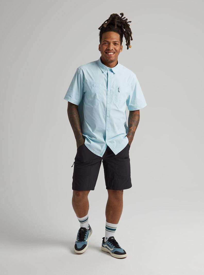 Burton Multipath Utility Kratke Sleeve Shirt Košele Panske Svetlo Tyrkysové | 18925-ZJLM