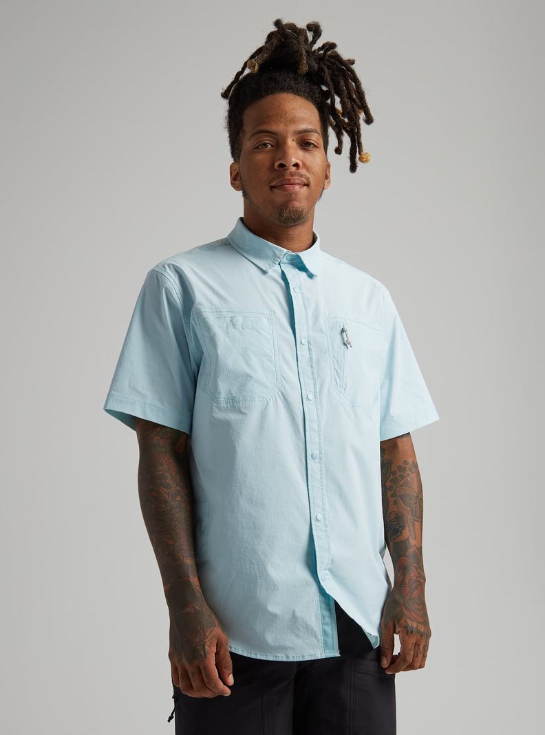 Burton Multipath Utility Kratke Sleeve Shirt Košele Panske Svetlo Tyrkysové | 18925-ZJLM