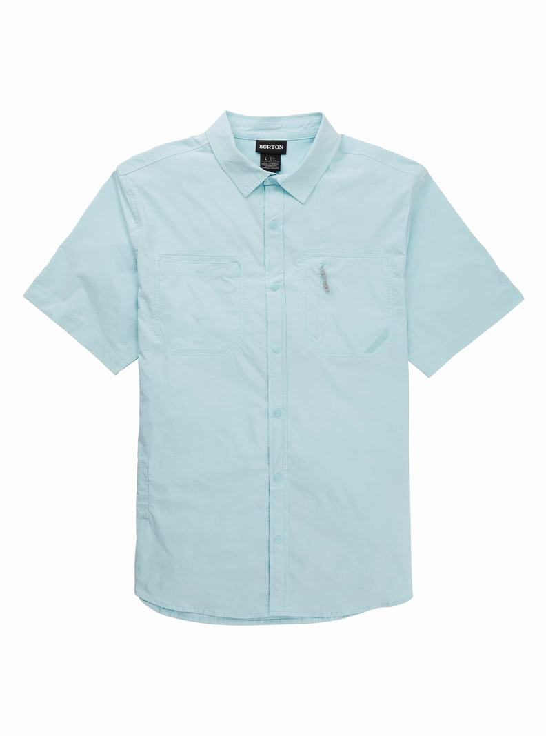Burton Multipath Utility Kratke Sleeve Shirt Košele Panske Svetlo Tyrkysové | 18925-ZJLM