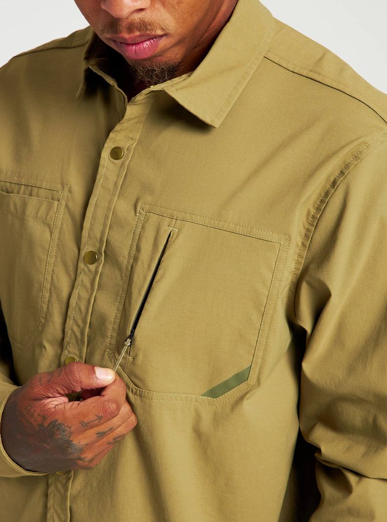 Burton Multipath Utility Long Sleeve Shirt Košele Panske Olivovo Zelená | 56924-LXJH
