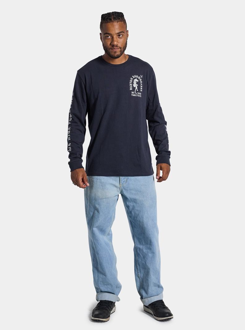 Burton Name Dropper Long Sleeve Tričko Panske Čierne | 81907-JSLI