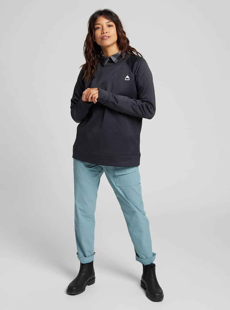 Burton Oak Crewneck Fleece Mikina Damske Čierne | 16934-FJRL