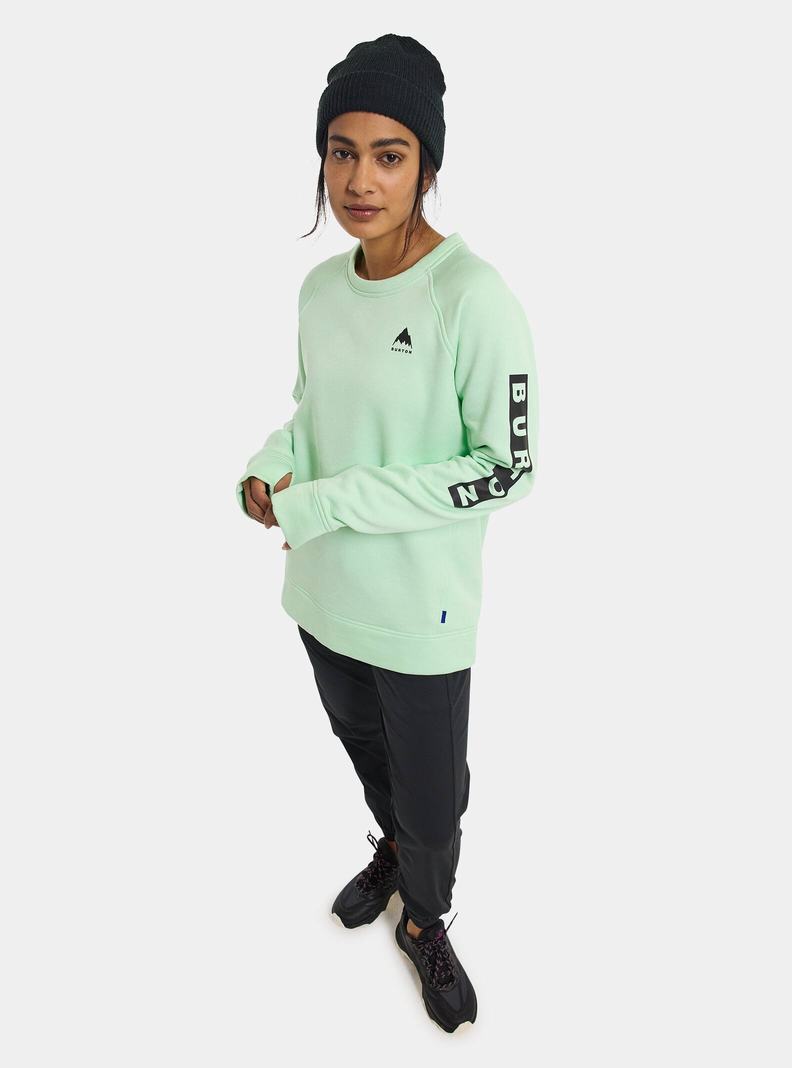 Burton Oak Crewneck Fleece Mikina Damske Zelene | 54719-BMOJ