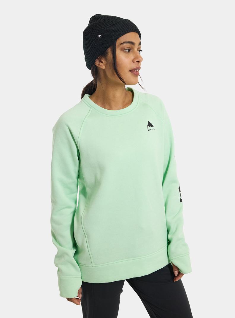 Burton Oak Crewneck Fleece Mikina Damske Zelene | 54719-BMOJ