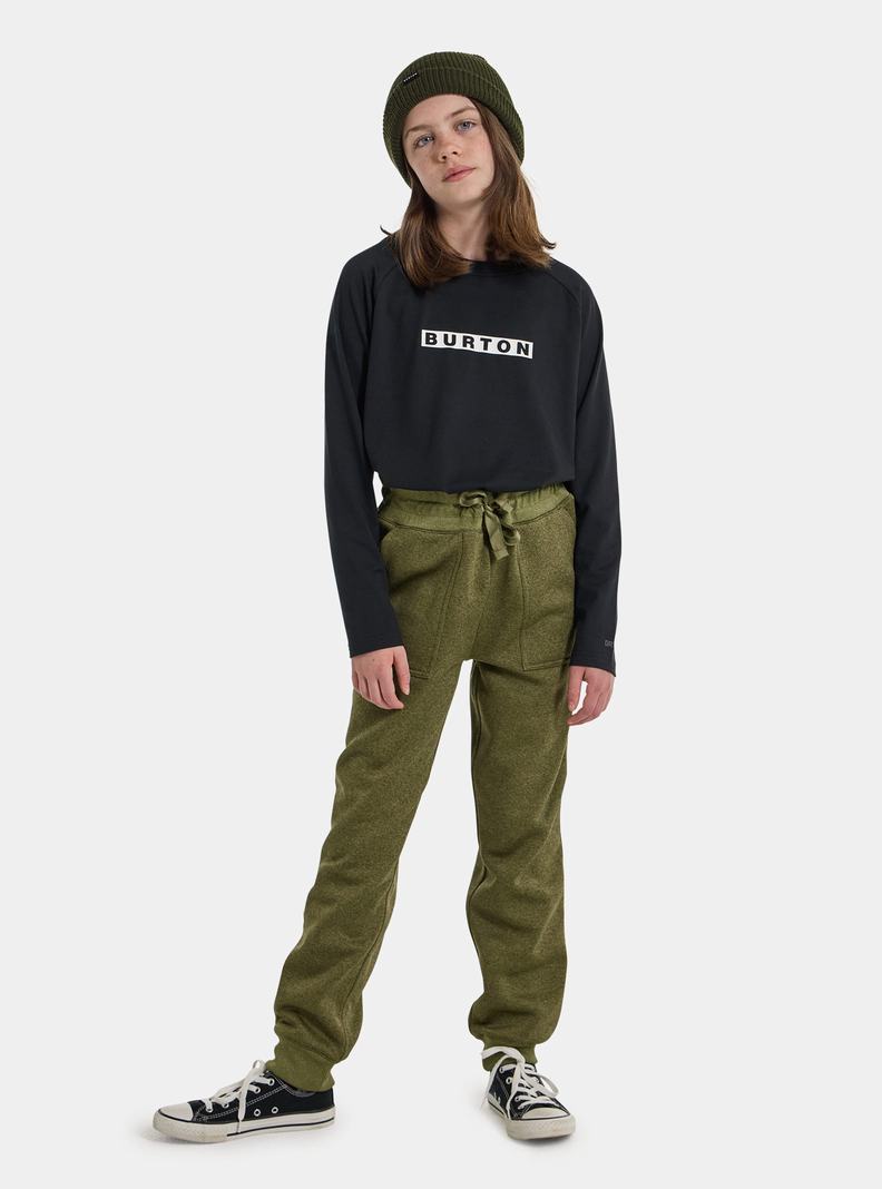 Burton Oak Fleece Nohavice Detske Olivovo Zelená | 84561-WYOP