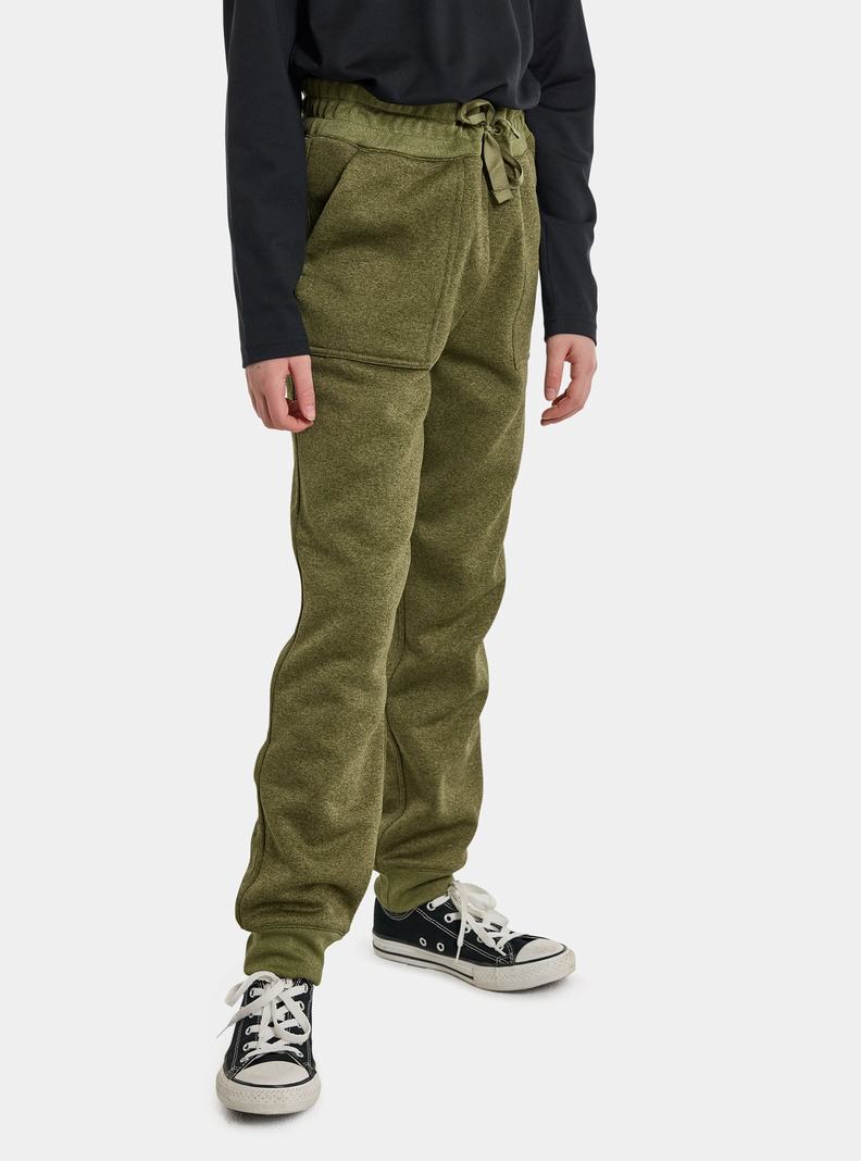 Burton Oak Fleece Nohavice Detske Olivovo Zelená | 84561-WYOP
