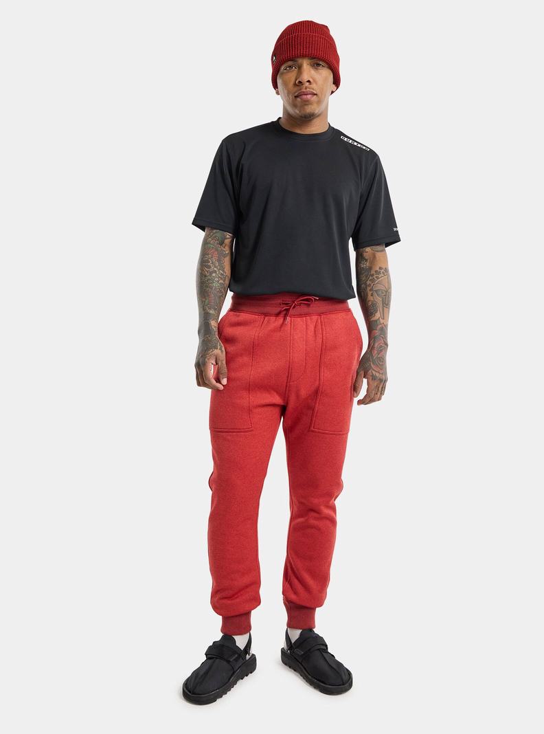 Burton Oak Fleece Nohavice Panske Červené | 46930-VAQH
