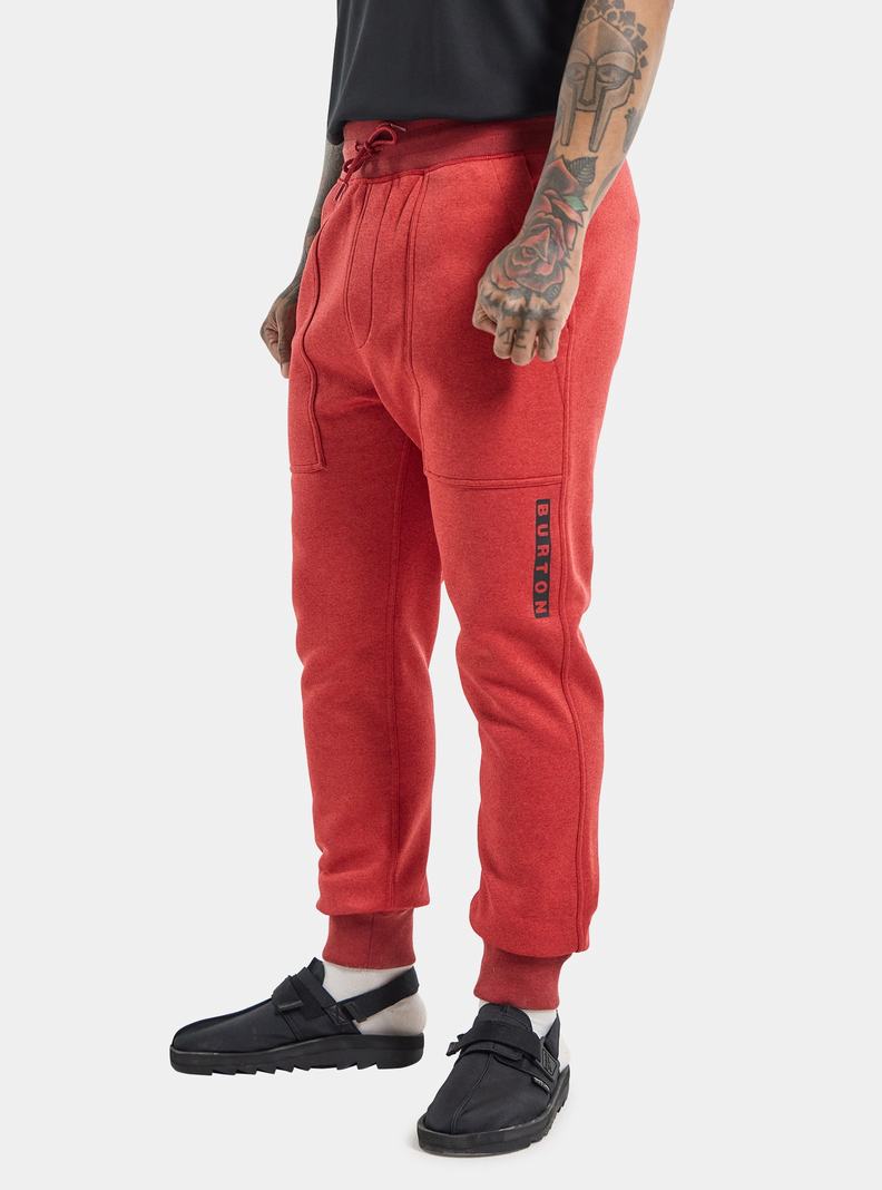 Burton Oak Fleece Nohavice Panske Červené | 46930-VAQH