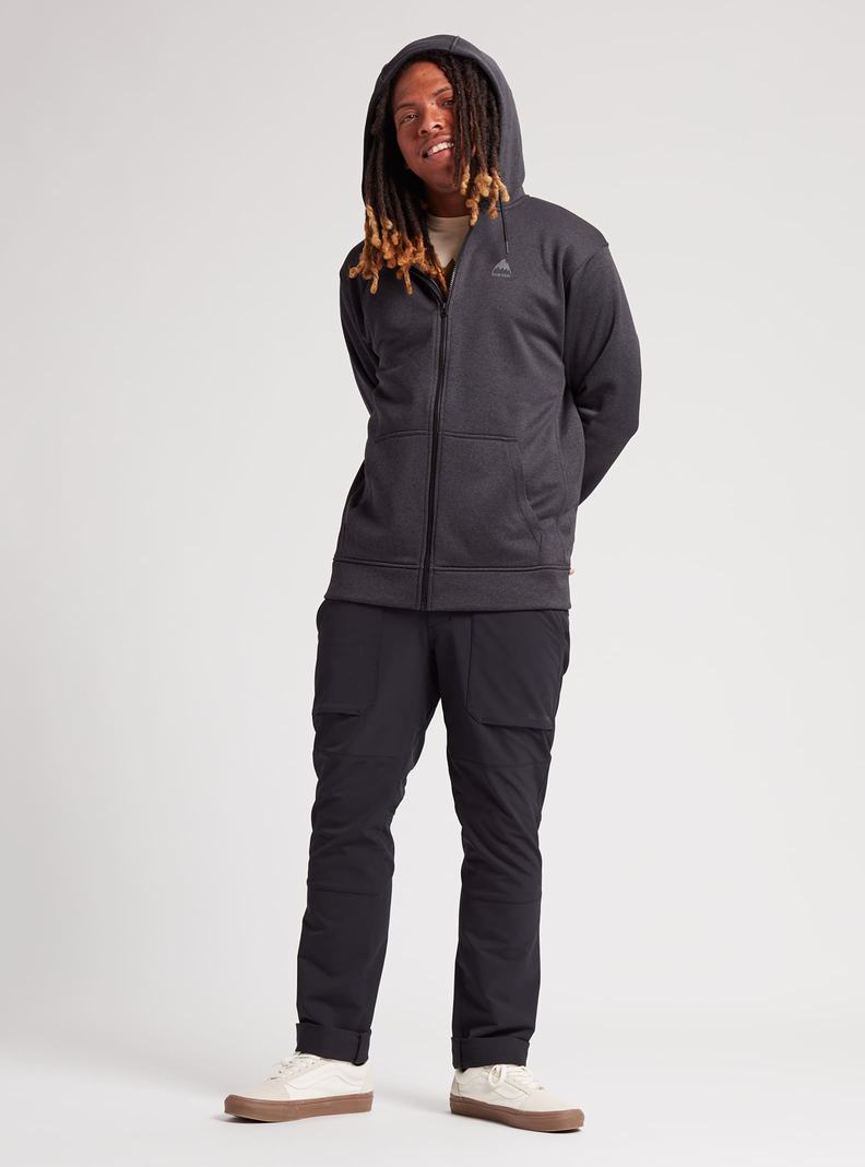Burton Oak Full-Zip Hoodie Mikina Panske Čierne | 46708-QRED