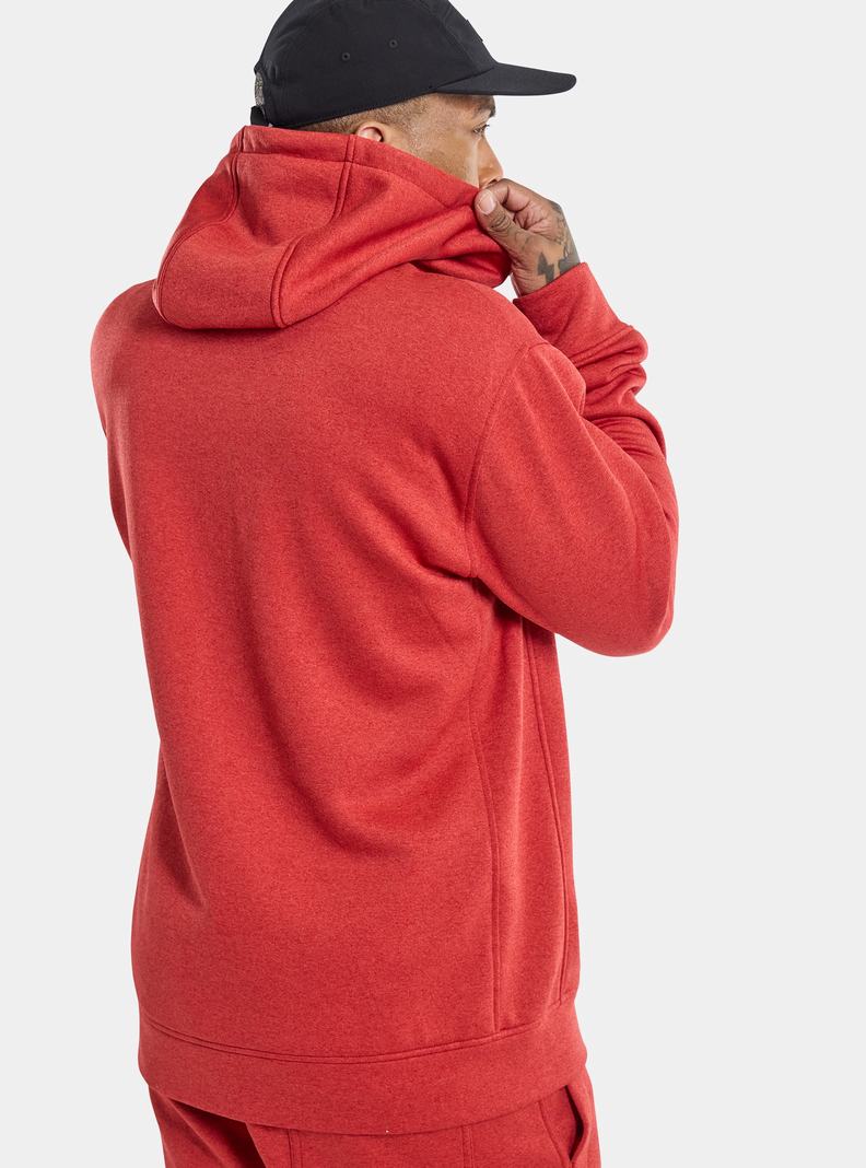 Burton Oak Full-Zip Hoodie Mikina Panske Červené | 64809-YFIL