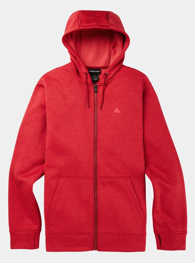 Burton Oak Full-Zip Hoodie Mikina Panske Červené | 64809-YFIL