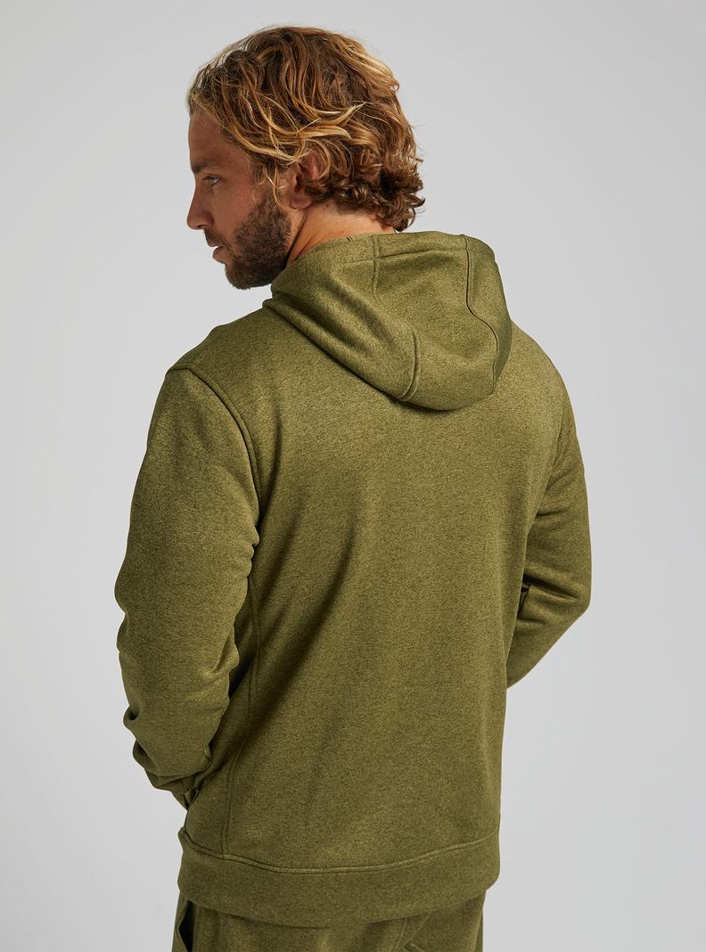 Burton Oak Full-Zip Hoodie Mikina Panske Olivovo Zelená | 64901-WVYQ