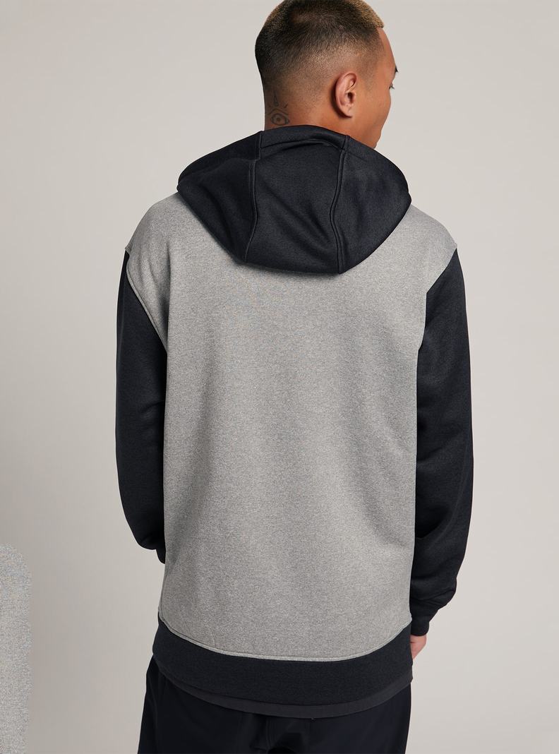Burton Oak Full-Zip Hoodie Mikina Panske Siva Čierne | 87395-JYQX