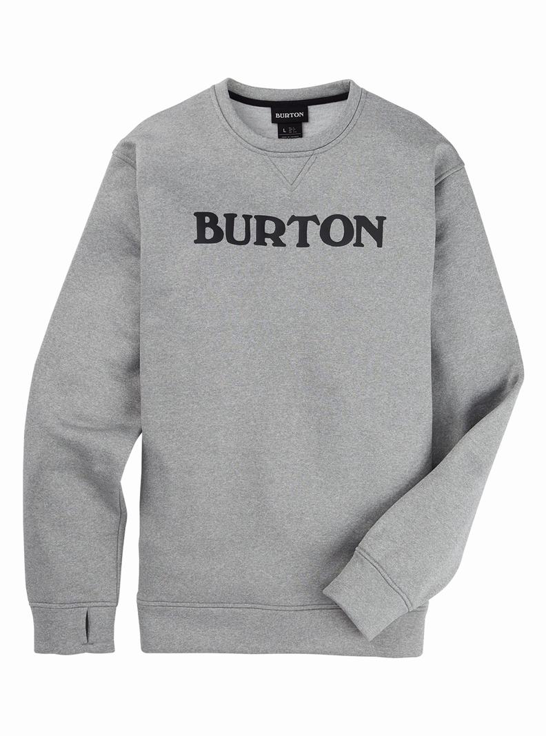 Burton Oak Pullover Crew Mikina Panske Siva | 97128-OHGW