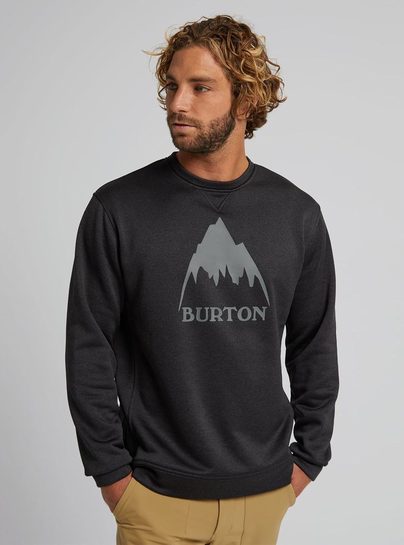 Burton Oak Pullover Crew Mikina Panske Čierne | 02945-PTIX