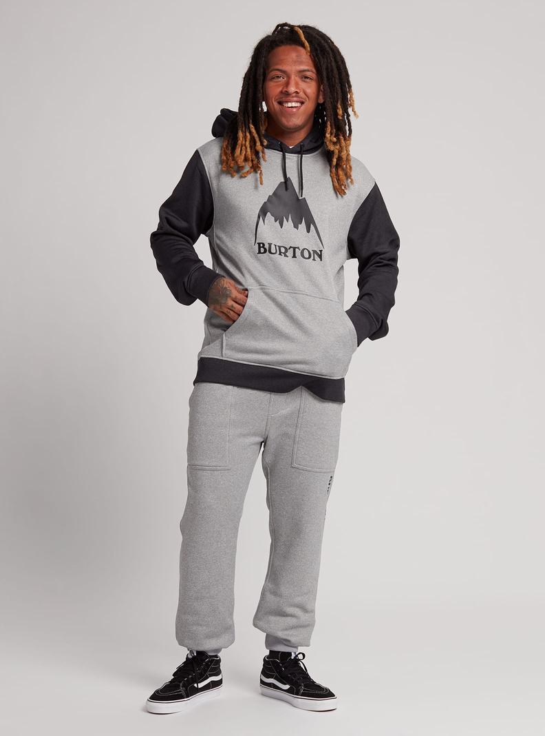Burton Oak Pullover Mikina Panske Siva Čierne | 81539-MFDT