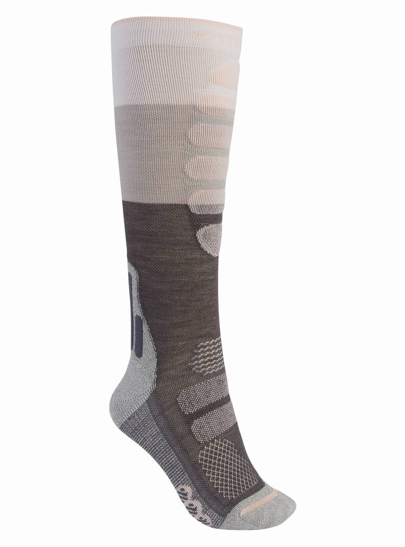 Burton Performance + Lahke Compression Snowboardové Ponožky Damske Biele | 81524-VYPO