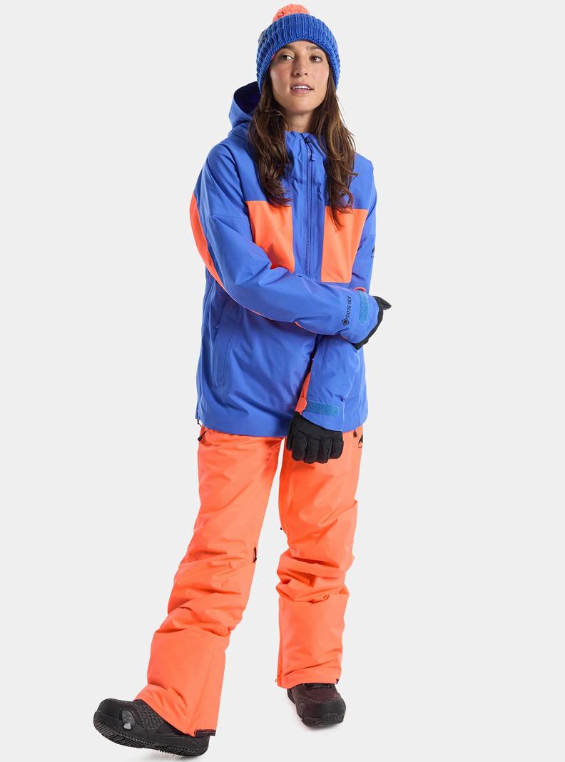 Burton Pillowline GORE-TEX 2L Anorak Zimní Bunda Damske Modre Oranžové | 89617-CXTU