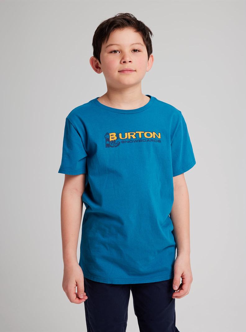 Burton Pinecrest Kratke Sleeve Tričko Detske Modre | 89372-TVCI