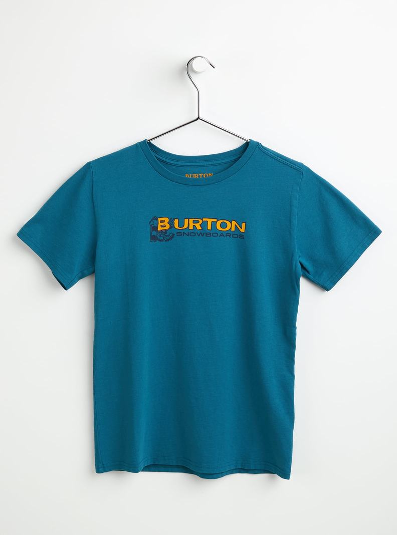 Burton Pinecrest Kratke Sleeve Tričko Detske Modre | 89372-TVCI