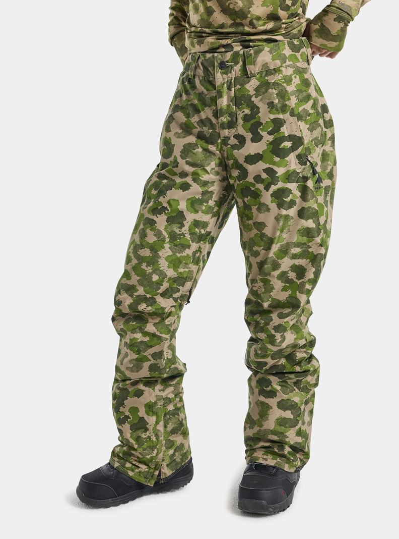 Burton Powline GORE-TEX 2L Insulated Snowboardove Nohavice Damske Zelene Maskacove | 84760-HOAS