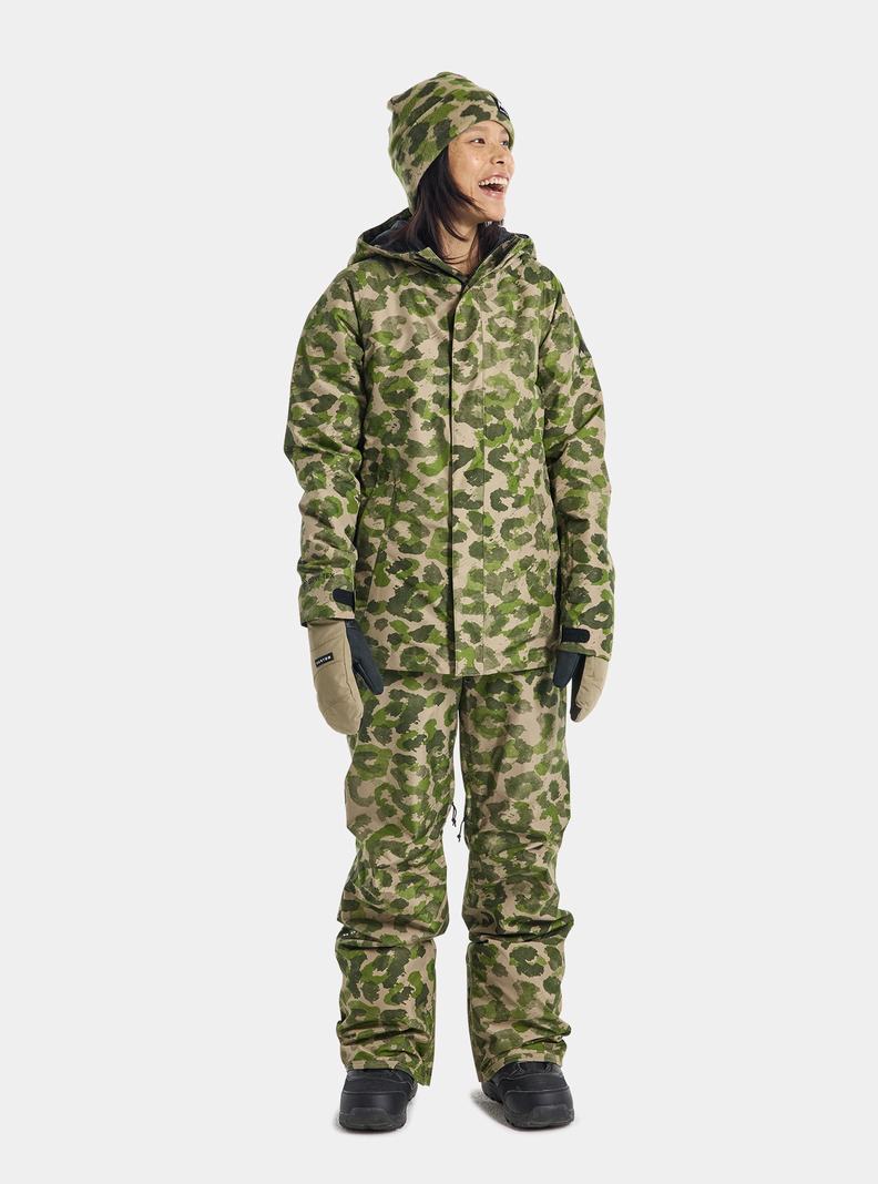 Burton Powline GORE‑TEX 2L Insulated Zimní Bunda Damske Zelene Maskacove | 86230-JMLG