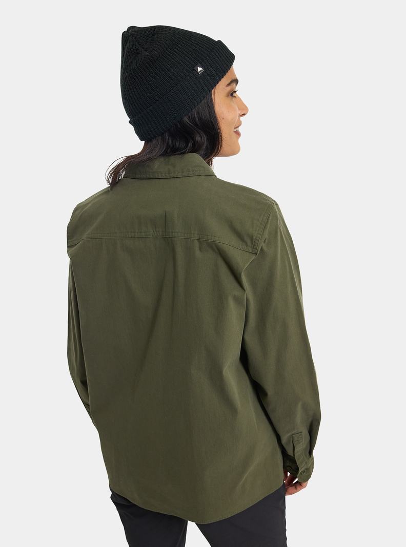 Burton Pracovná Stretch Long Sleeve Košele Damske Zelene | 43510-DURE