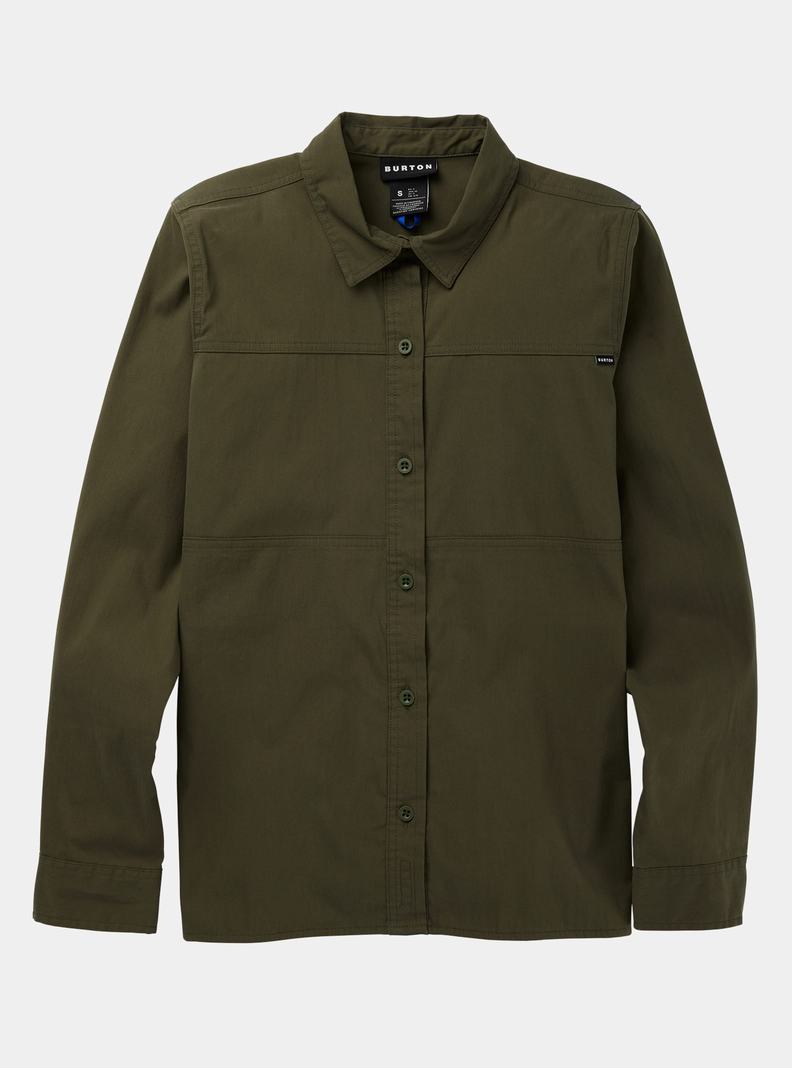 Burton Pracovná Stretch Long Sleeve Košele Damske Zelene | 43510-DURE