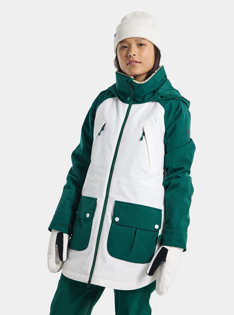 Burton Prowess Zimní Bunda Damske Hnede Biele | 46095-OXQW