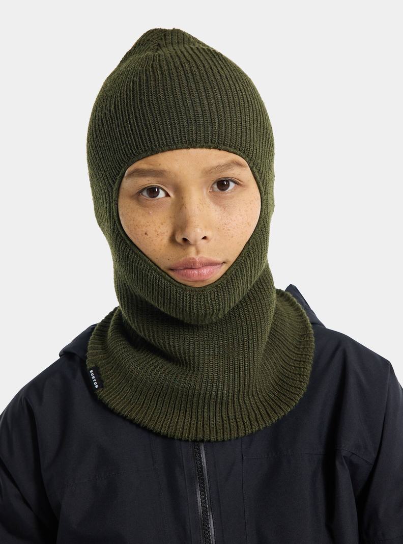Burton Recycled All Day Long Balaclava Masky Panske Tmavo Zelene | 94052-ACMD