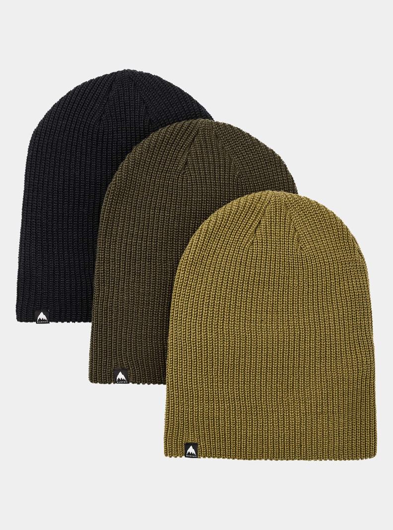 Burton Recycled DND (3 Pack) Čiapky Panske Čierne Olivovo Zelená | 45609-SQHY