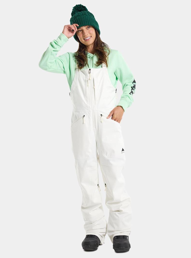 Burton Reserve Stretch 2L Snowboardove Nohavice Damske Biele | 78691-IAVX