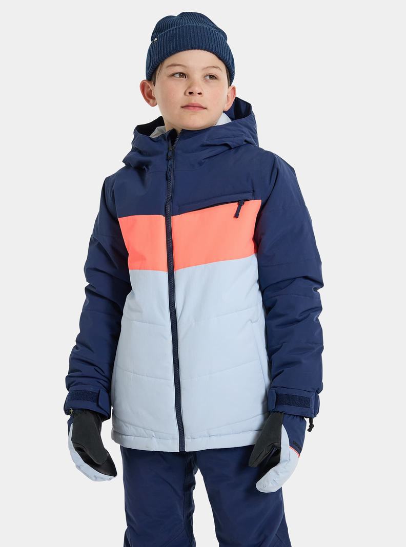 Burton Ropedrop Zimní Bunda Detske Modre Oranžové | 96537-BHAT