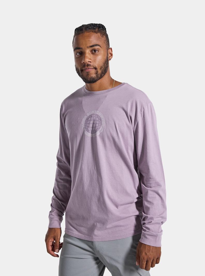 Burton Saugatuck Long Sleeve Tričko Panske Lavendel | 01658-UNIW