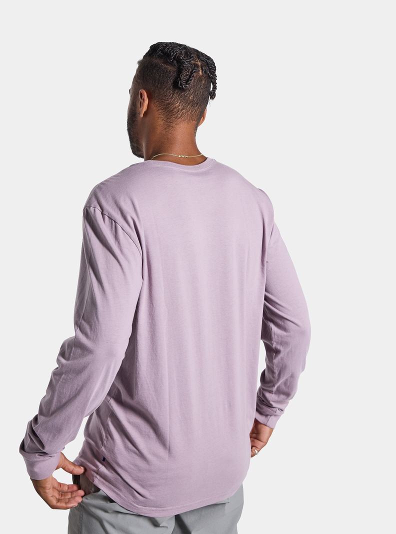 Burton Saugatuck Long Sleeve Tričko Panske Lavendel | 01658-UNIW