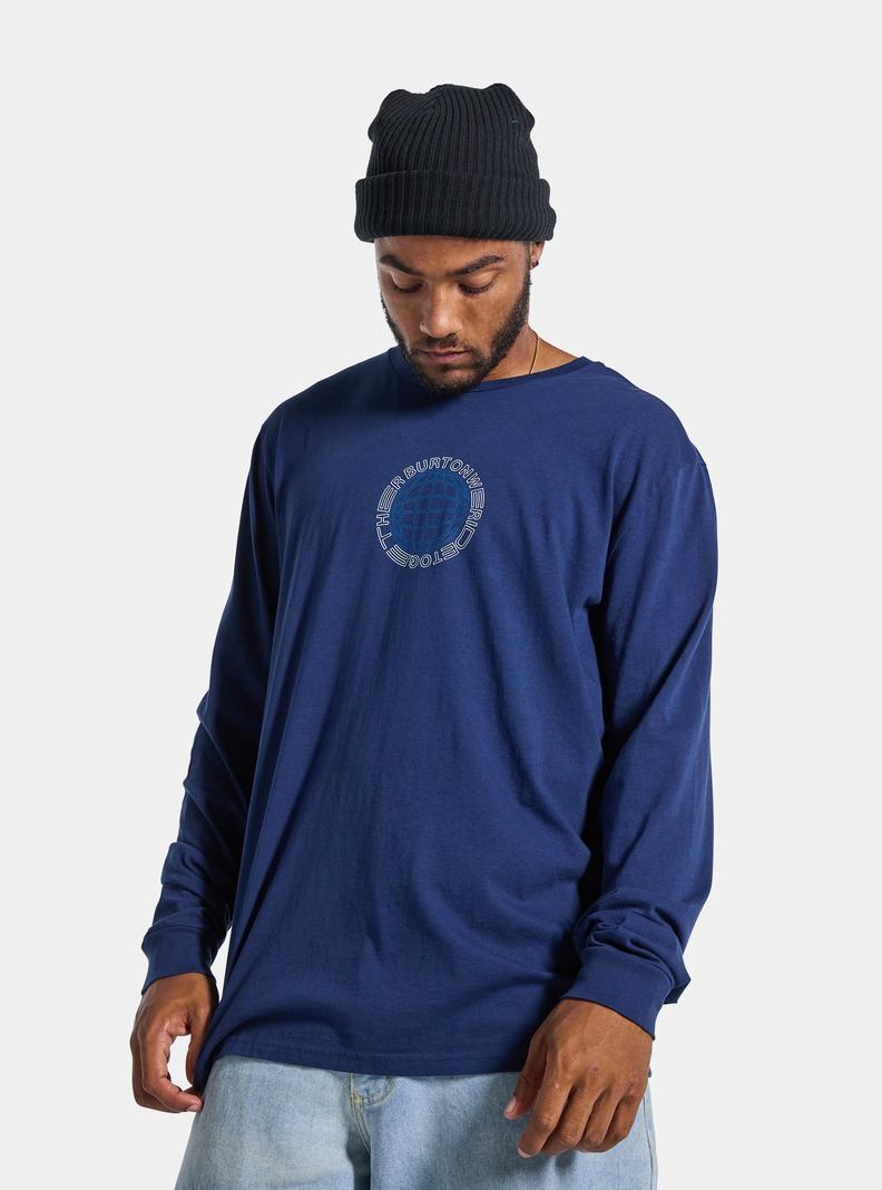 Burton Saugatuck Long Sleeve Tričko Panske Modre | 10628-JBIL