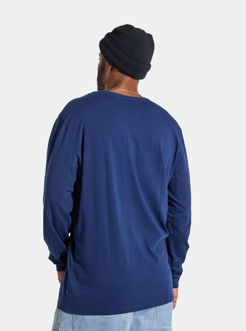 Burton Saugatuck Long Sleeve Tričko Panske Modre | 10628-JBIL
