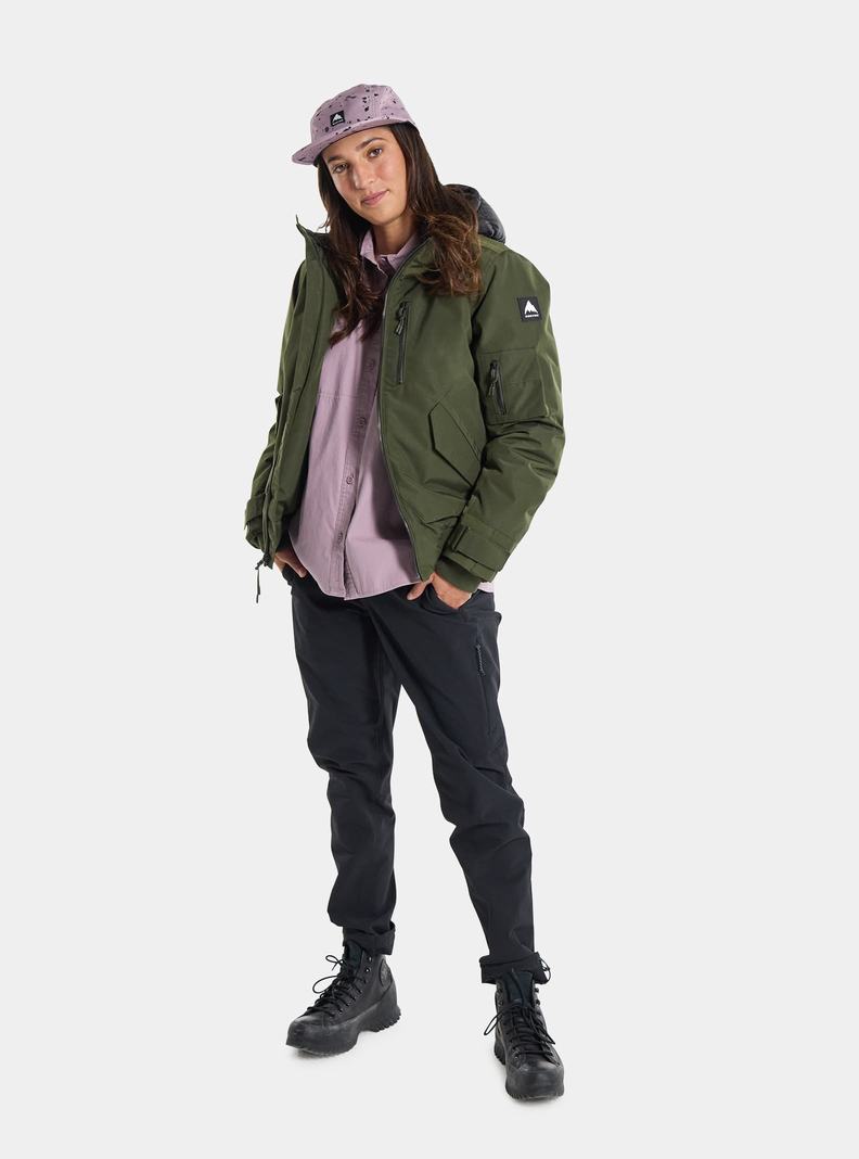 Burton Saxton Bomber Zimní Bunda Damske Tmavo Zelene | 36791-AJTF