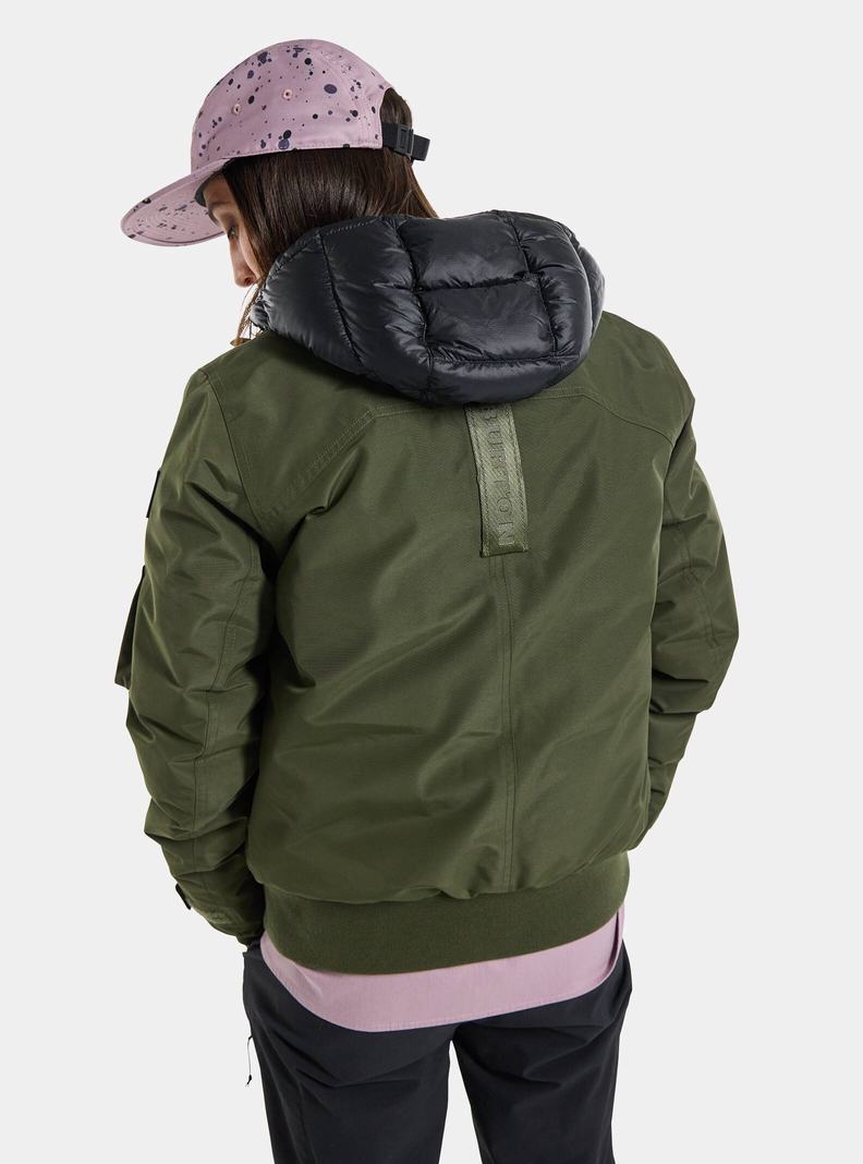 Burton Saxton Bomber Zimní Bunda Damske Tmavo Zelene | 36791-AJTF