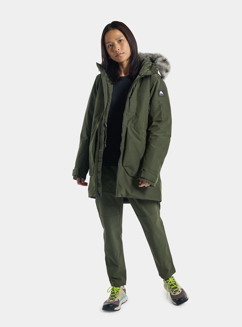 Burton Saxton Parka Zimní Bunda Damske Zelene | 67403-UKHX