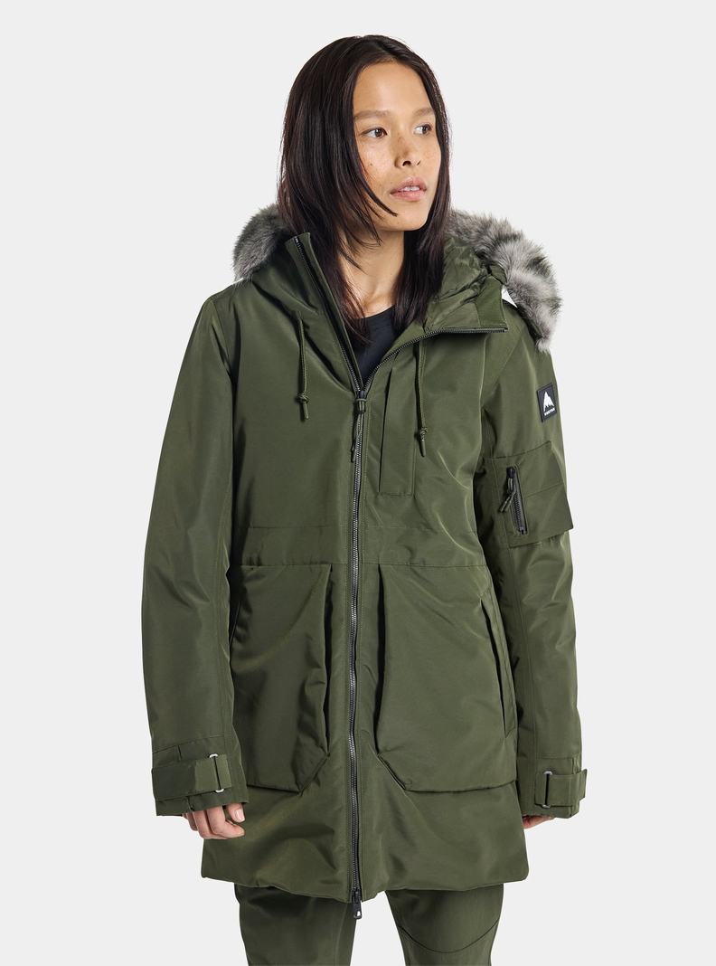 Burton Saxton Parka Zimní Bunda Damske Zelene | 67403-UKHX
