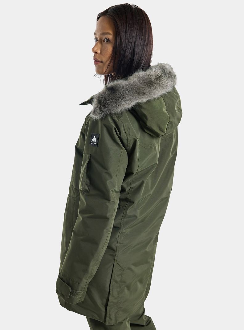 Burton Saxton Parka Zimní Bunda Damske Zelene | 67403-UKHX