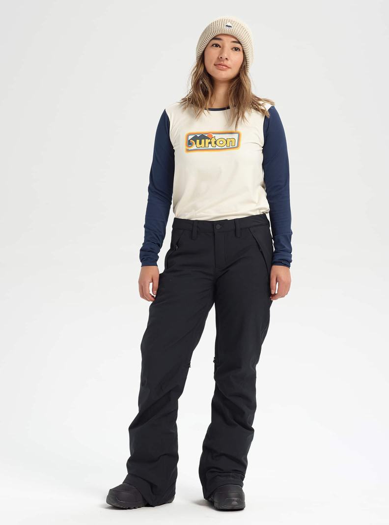 Burton Society - Kratke Snowboardove Nohavice Damske Čierne | 41287-DHTQ
