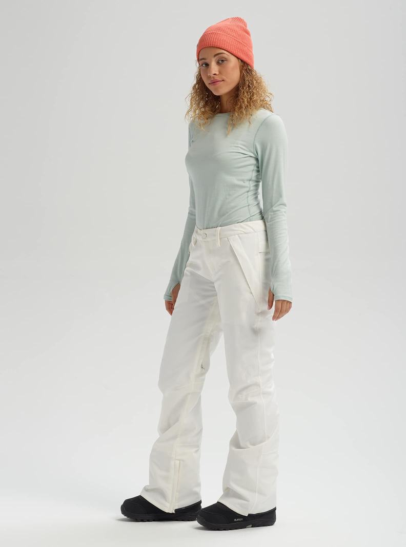 Burton Society - Vysoke Snowboardove Nohavice Damske Biele | 15742-AHMG