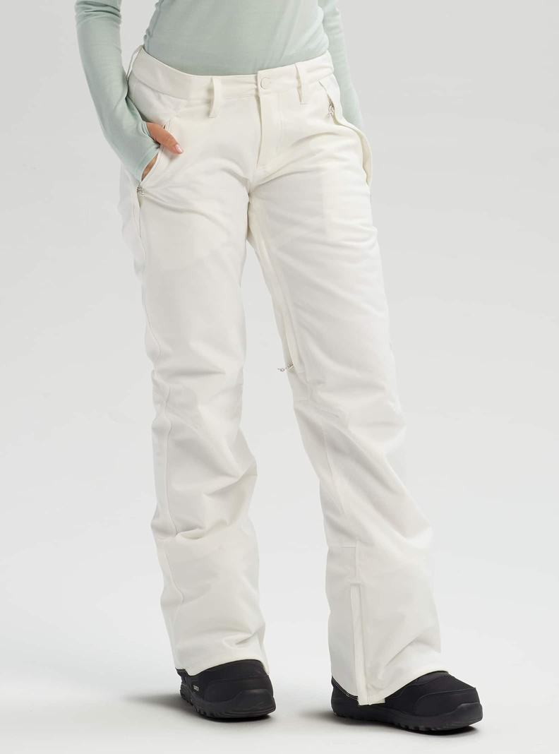 Burton Society - Vysoke Snowboardove Nohavice Damske Biele | 15742-AHMG