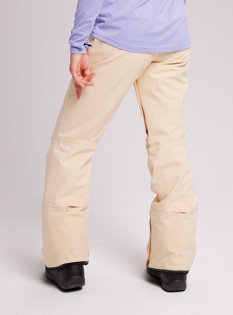 Burton Society - Vysoke Snowboardove Nohavice Damske Béžové | 67938-BKCR